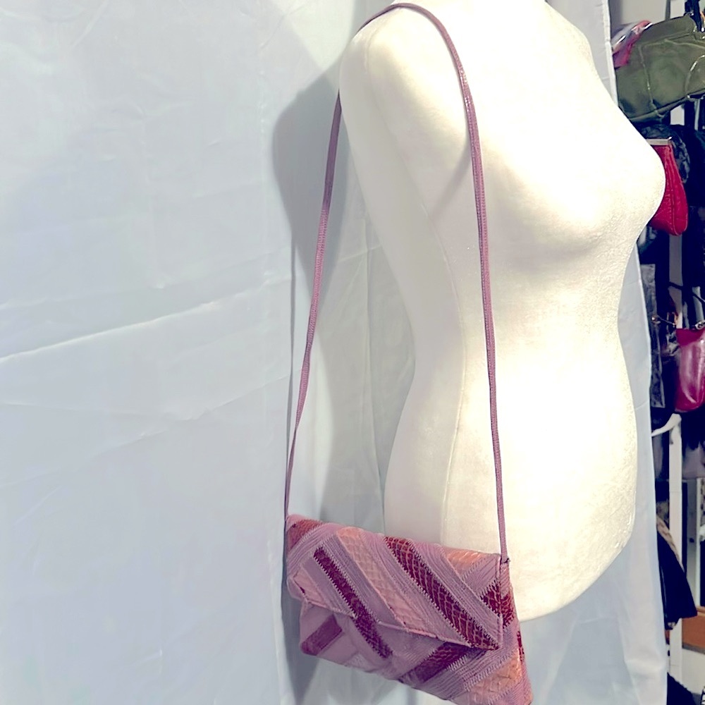 🛼Vintage🛼David Mehler for DAME🛼Snakeskin🛼Clutch/Shoulder Purse🛼 - Picture 5 of 8